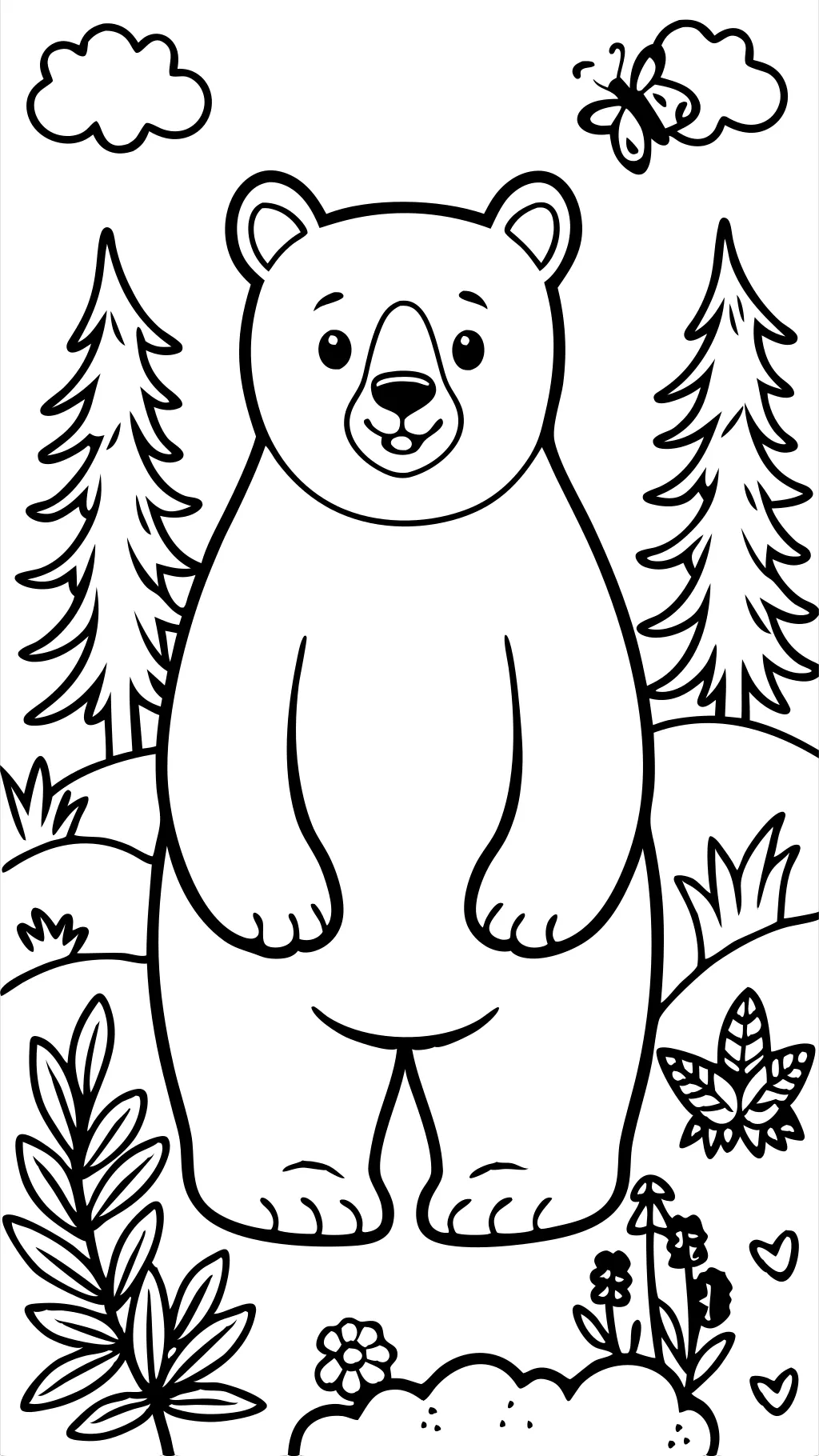 coloring pages black bear